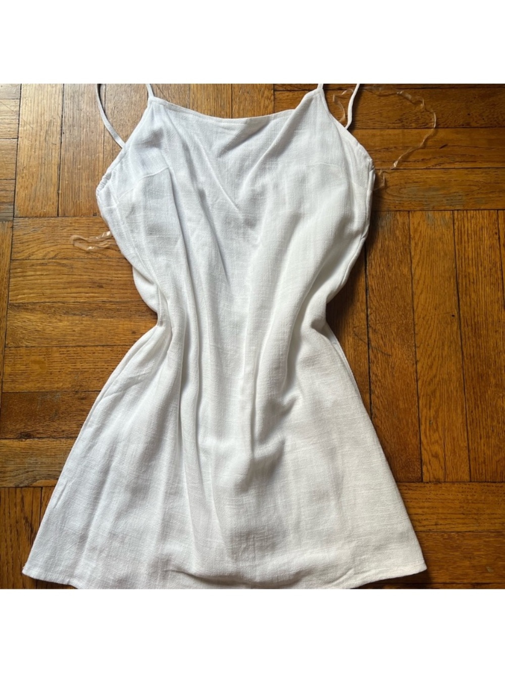 H&M White Slip Chemise with Slim Straps